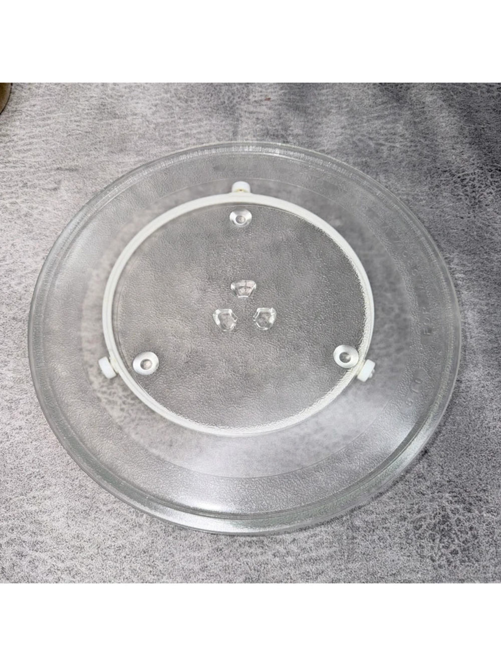 Microwave Glass Turntable Plate 12.5” Replacement Tray with Roller Ring